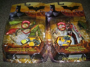 BATMAN BEGINS set of 2 SCARECROW AND SKULL STRIKE SCARECROW COLOR  VARIANTS - Picture 1 of 3