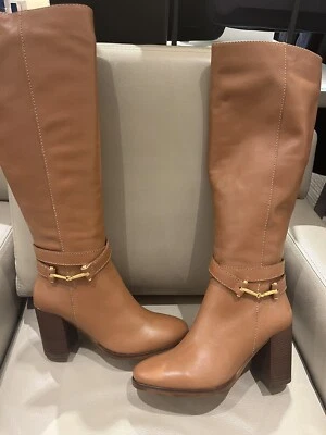 ✅Ted Baker 270782 женщин кожи колена сапоги желтовато-коричневый размер 37EU/6,5 США Med👢 - Изображение 1 из 4