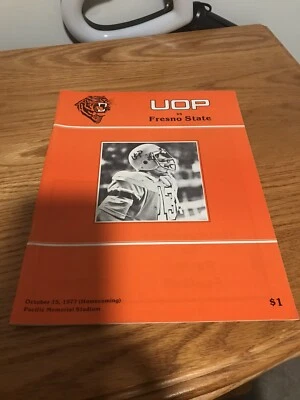 1977 Vintage Fresno State vs University of the Pacific Football Program - Image 1 of 4