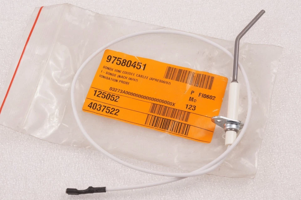 1x Ionisation Bent Flame Sensing Probe 97580451 125052 - De Dietrich / Remeha - Imagen 1 de 1