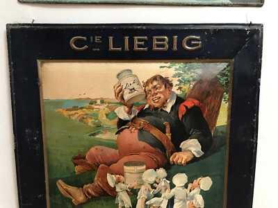 tôle ancienne LIEBIG Marmiton vers 1910  RARE Bouillon No plaque émaillée Maggi - Photo 1/4