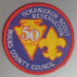 BSA OCKANICKON SCOUT RESERVATION BUCKS COUNTY COUNCIL red border - Picture 1 of 1