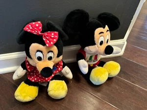 VINTAGE Disneyland Walt Disney World Mickey & Minne Mouse Plush with Tags! - Picture 1 of 3
