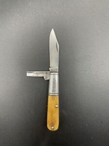 Vintage REMINGTON Folding 2 Blade Pocket Knife 2-1/4" 3-1/2" Bone Handle