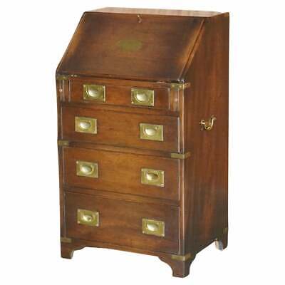 Lovely Small Harrods London Reh Kennedy Military Campaign Writing Bureau Desk • 1646.87£