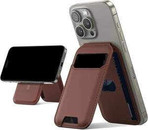 MagSafe Genuine Leather Wallet Compatible with iPhone with Adjustable Stand - Picture 1 of 35