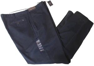 Polo Ralph Lauren Big & Tall marineblaue Herren-Chinohose mit flacher Vorderseite neu mit Etikett 36 T x 36 - Bild 1 von 3