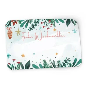 50x Geschenkaufkleber Frohe Weihnachten Aufkleber rechteckig beschriftbar für... - Bild 1 von 3