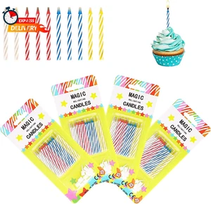 Magic Trick Candela Riilluminazione, 40 Confezioni Candele Compleanno Divertente Scherzo Kit Torta Tric - Foto 1 di 12