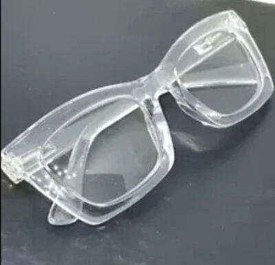Oversized Thick Clear Retro Women's Reading Glasses Square Chunky Boxy Readers - Image 1 of 4