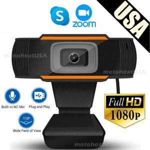 Webcam Full HD 1080P USB Web Camera Built-in Microphone PC Mac Computer Laptop