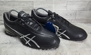 Asics Golf Shoes Womens 9.5 Ace Thea Soft Spike P216Y Black Leather Gel - Picture 1 of 10