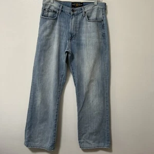 Lucky Brand Jeans Herren 32x30 ** Hellblau Denim 181 Relaxed Straight Distressed - Bild 1 von 21