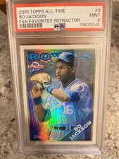 graded baseball cards, Bo Jackson fan favorite refractor #197/299