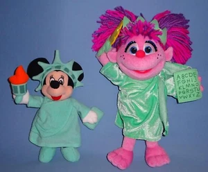 Sesame Street Plush Abby Cadabby 12"- STATUE OF LIBERTY-Disney Minnie Liberty 9" - Picture 1 of 13