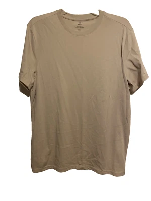 H&M Men's COOLMAX Regular Fit T-shirt Size Medium NWOT Tan Short Sleeve - Image 1 of 4