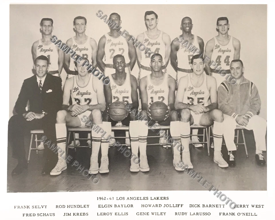 Foto del equipo de Los Angeles La Lakers NBA 1962-63 8x10 Foto 1 de 1