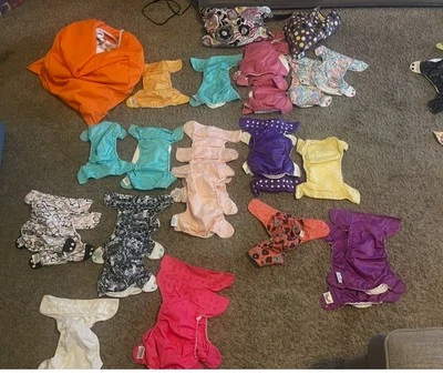 Lote de 25 pañales de tela Bum Genius todo en uno talla única Foto 1 de 4