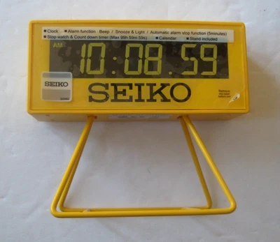 Seiko Miniature Marathon Mini Timer Alarm Clock QHL062Y EXCELLENT - Image 1 of 3