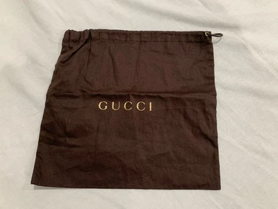 Gucci Bolsa antipolvo Marrón Viaje Almacenamiento Cordón Bolsa 10” X 8.9” Carteras Cinturones Foto 1 de 4