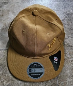 New Era 9fifty Detroit Lions Black Label Strapback Tan FDE Hat - Picture 1 of 8