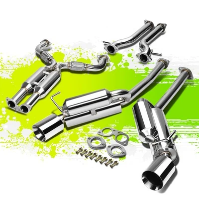 4.5" PUNTA ENROLLADA DOBLE SILENCIADOR RENDIMIENTO ESCAPE CATBACK PARA 09-19 370Z FAIRLADY Foto 1 de 4