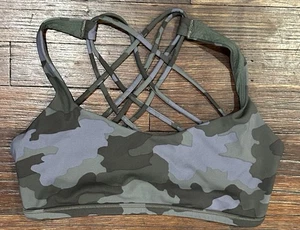 Lululemon Women’s Size 6 Free To Be Bra H3DL Camo Camouflage Green Tank - Picture 1 of 5