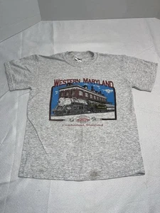 Western Maryland Railroad Shirt Youth M Cumberland Train T-shirt - Picture 1 of 7