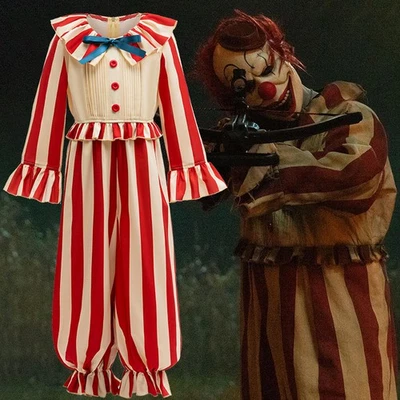 Cosplay Clown in A Cornfield the Joker Kids Costumes Clown  Halloween Jumpsuits - image 1 of 4
