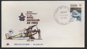 1971 Australia RAAF Royal Australian Air Force ROYAL Unused FDC - BROWN Cachet - Picture 1 of 2