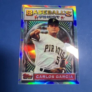 1993 Topps Finest Baseball Refractor Carlos Garcia #4 Pittsburgh Pirates - Imagen 1 de 2