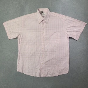 Camisa Lacoste Para Hombres 44 Rosa Cuadros Botones Bolsillo en el Pecho Informal Logo Nueva con Etiquetas - Imagen 1 de 9