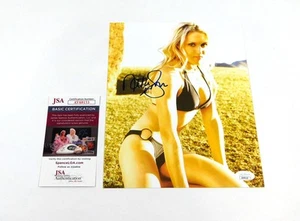 Foto firmada por Natalie Gulbis 8 x 10 color postura de golfista #3 JSA automática AV69153 - Imagen 1 de 3