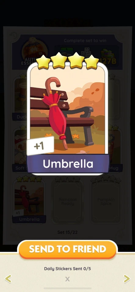 Umbrella - Monoply Go Sticker Fast Sending!! - Image 1 of 1