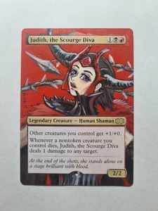 Judith the Scourge Diva Anime Girl MAGIC GATHERING ALTERED ART HAND PAINT - Picture 1 of 12