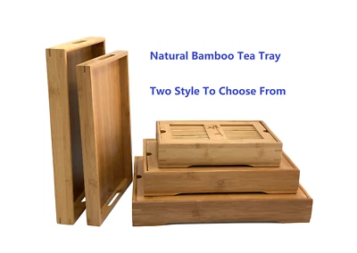 Handmade Bamboo Tea Tray Serving Tray For Professional Tea Ceremony Tea Making  - image 1 of 4