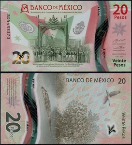 MEXIKO 20 PESOS (P132) 05.10.2021 SIGNATURE 2 POLYMER UNC - Bild 1 von 1