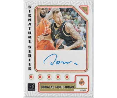2023-24 Panini Donruss Euroleague Signatures Series Donatas Motiejunas AS Monaco - Image 1 of 3