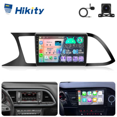 8Core 4+64GB Android CarPlay Autoradio Für Seat Leon 5F GPS Navi WiFi RDS Kamera - Bild 1 von 4