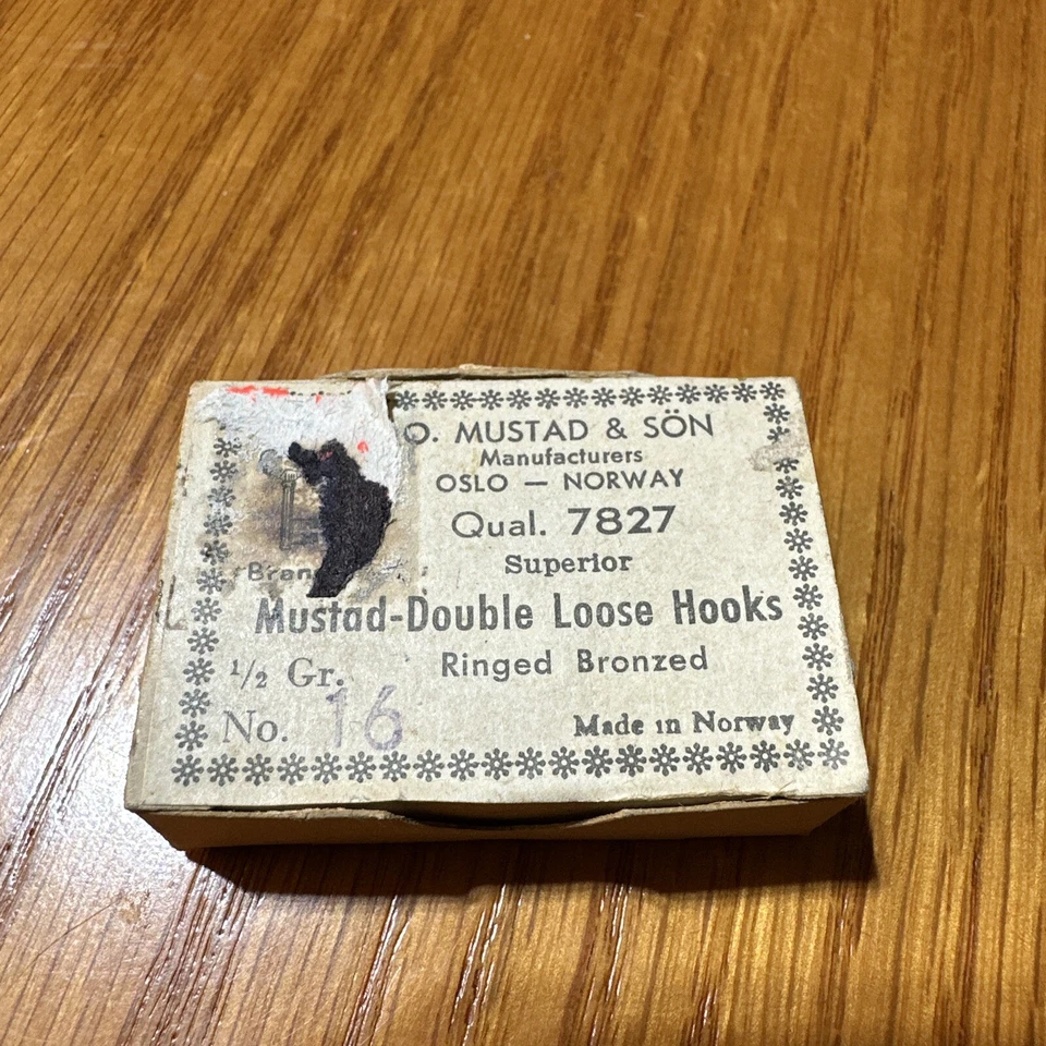 Mustad Doble Suelto Ojo Abierto Qual. Ganchos 7827 talla 16 1/2 gr. Foto 1 de 1