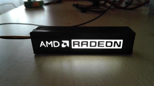 Logo iluminado para pc AMD RADEON led RX 480, 470, R9 270, 280, 290 R7, HD 7870 - Picture 1 of 4