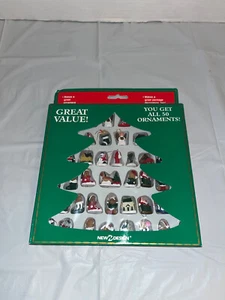 Vtg Christmas Ornament Set 50 New Design Mini Trims Decorations Complete Set - Picture 1 of 6