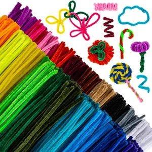 Pipe Cleaners Craft Supplies - Chenille Stems Fuzzy Craft Wire for Handicrafts T - Picture 1 of 12
