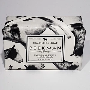 Beekman 1802 Goat Milk Soap Vanilla Absolute 9 oz Sensitive Skin Bar Soap NIP - Picture 1 of 6