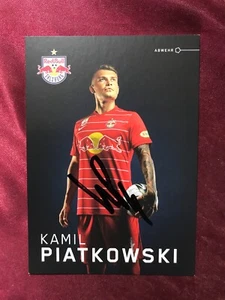 Autograph KAMIL PIATKOWSKI-Red Bull Salzburg-3 Caps POLAND-Raków Częstochowa-AK - Picture 1 of 2
