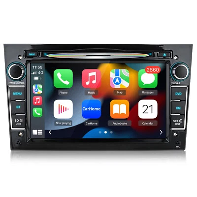 Carplay Android DVD Autoradio GPS Navi Für Opel Astra H Corsa C D Vectra 4+64GB - Bild 1 von 4