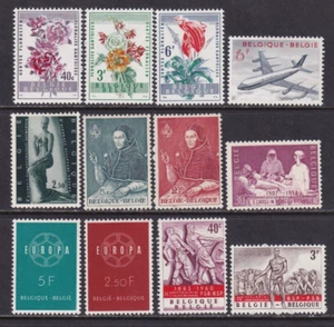 BELGIUM 1957-60 Mint NH, MHR, MH F/VF 2 scans - Picture 1 of 2