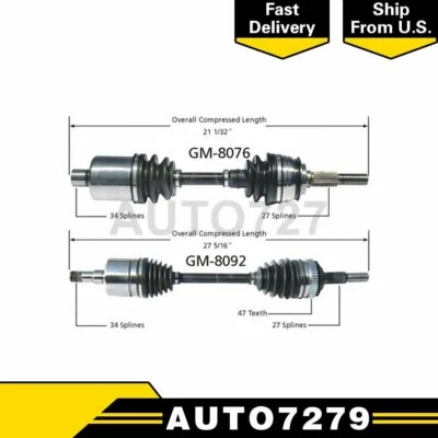 Front Driver Passenger Side CV Axle CV Joint Shaft For Chevrolet Celebrity 1990 - Image 1 of 3