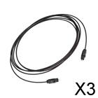 3X OD2.2 Digital Fiber Optical Audio VCR CD MD DVD TosLink Cable Lead Cord 3m
