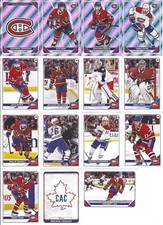 2019-20 Topps Montreal Canadiens NHL Sticker Collection Complete Team Set (19)
